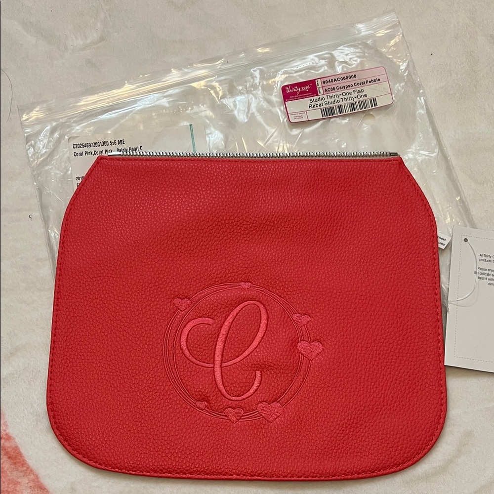 Studio Thirty One Coral Leather Flap